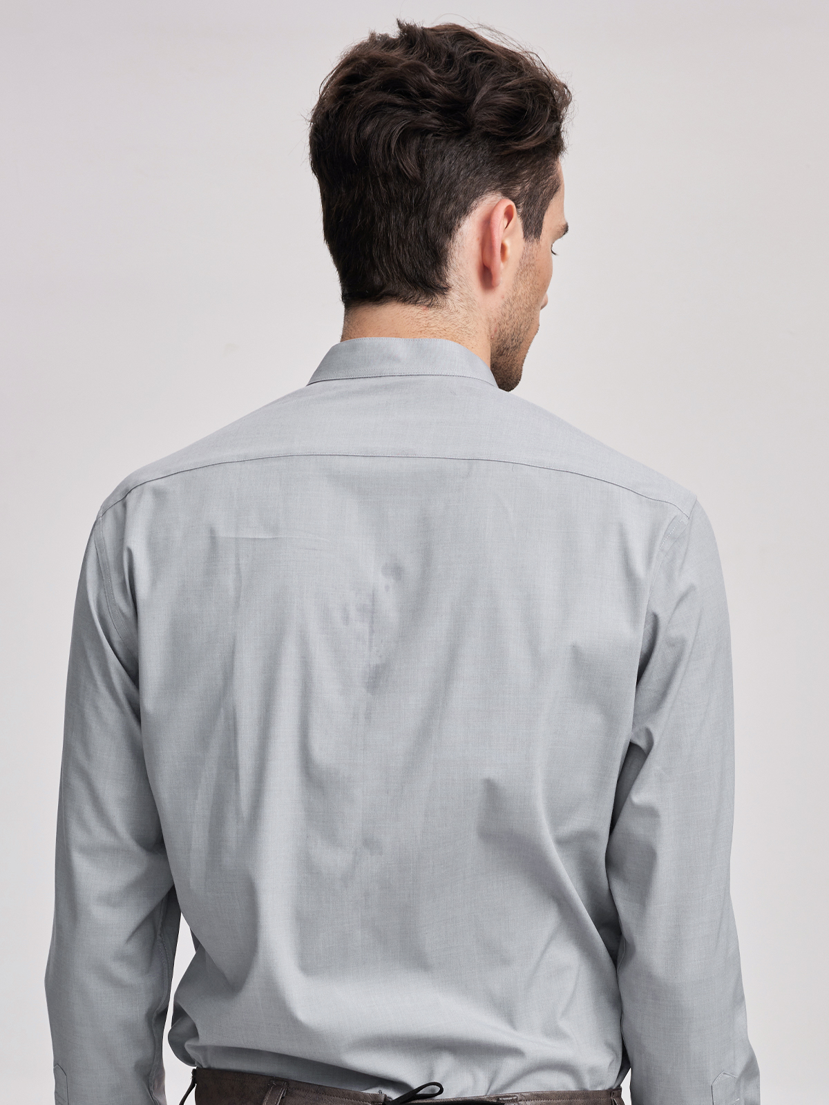 Dirndlbluse Langarm in Grau